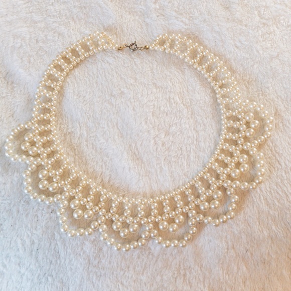 Vintage pearl choker necklace - Picture 3 of 5